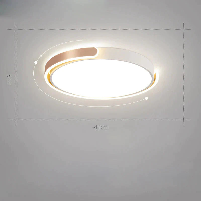 Bedroom Ceiling Lamp Warm Romantic Round Room Master Second Simple Modern Study Lamps Champagne