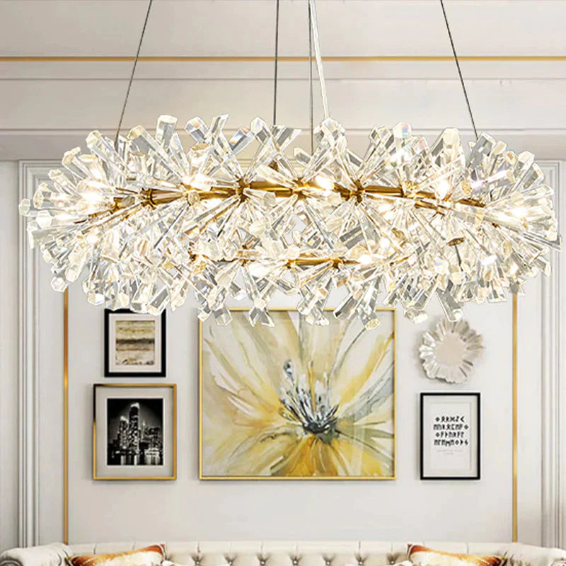 Elegant 18 - Head Crystal Pendant Light Chandelier - Traditional Style Clear Faceted Crystals