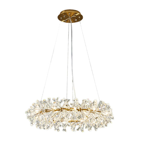 Elegant 18 - Head Crystal Pendant Light Chandelier - Traditional Style Clear Faceted Crystals