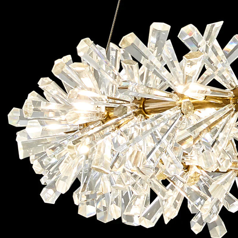 Elegant 18 - Head Crystal Pendant Light Chandelier - Traditional Style Clear Faceted Crystals