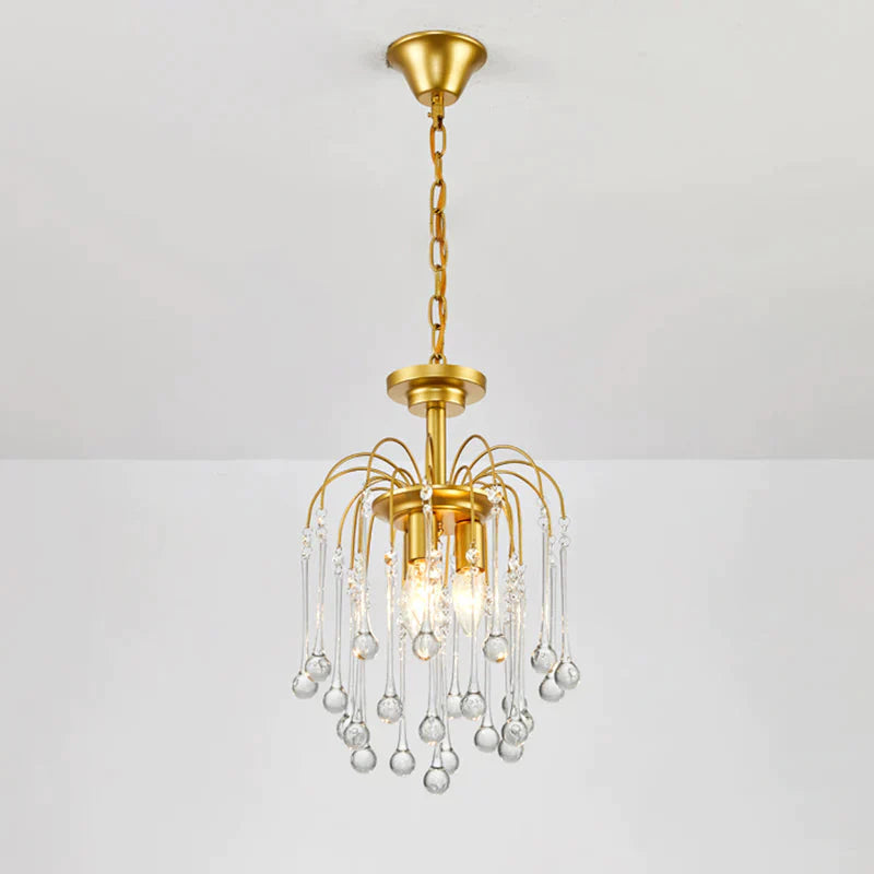 Clear/Deep Tan Crystal Sputnik Pendant Chandelier Traditionary 3/5/6 Bulbs Ceiling Hanging Light In