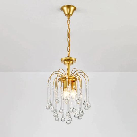 Clear/Deep Tan Crystal Sputnik Pendant Chandelier Traditionary 3/5/6 Bulbs Ceiling Hanging Light In