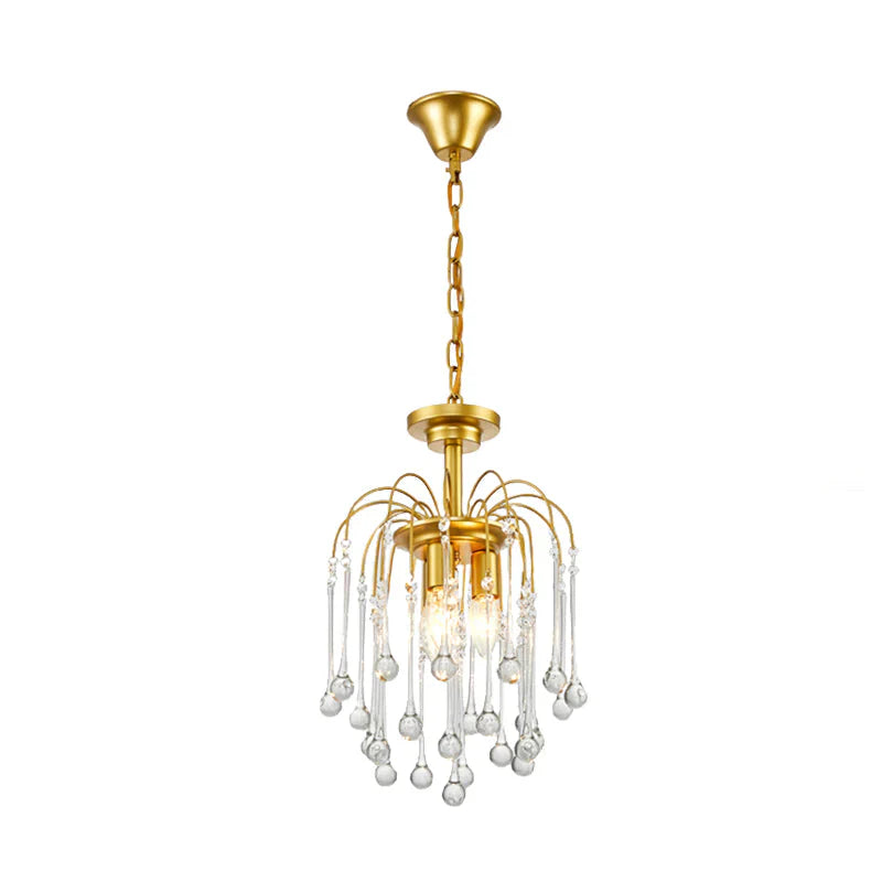 Clear/Deep Tan Crystal Sputnik Pendant Chandelier Traditionary 3/5/6 Bulbs Ceiling Hanging Light In