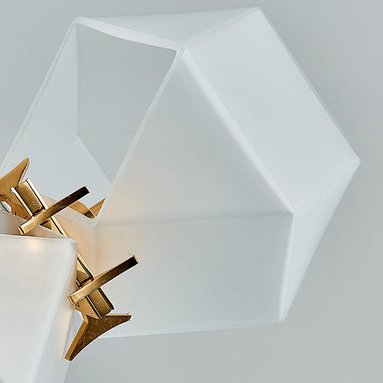Postmodern Geometric Frosted Glass 6/8/10 Head Gold Hanging Chandelier For A Stylish Lighting