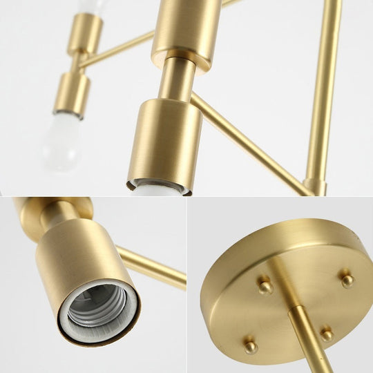Modern Gold 12 - Light 3 - Tier Metal Hanging Chandelier Lamp Kit For Bedroom Pendant Lighting