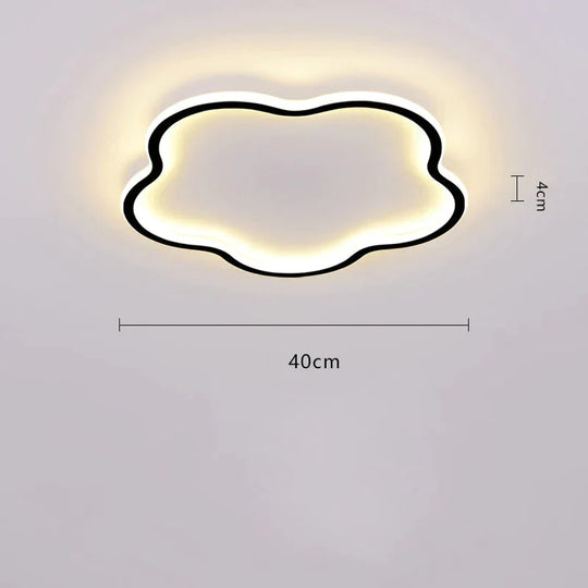 Ceiling Lamp Bedroom Main Simple Modern Led Ultra - Thin Minimalist Ins Style Lamps Black / Dia40Cm