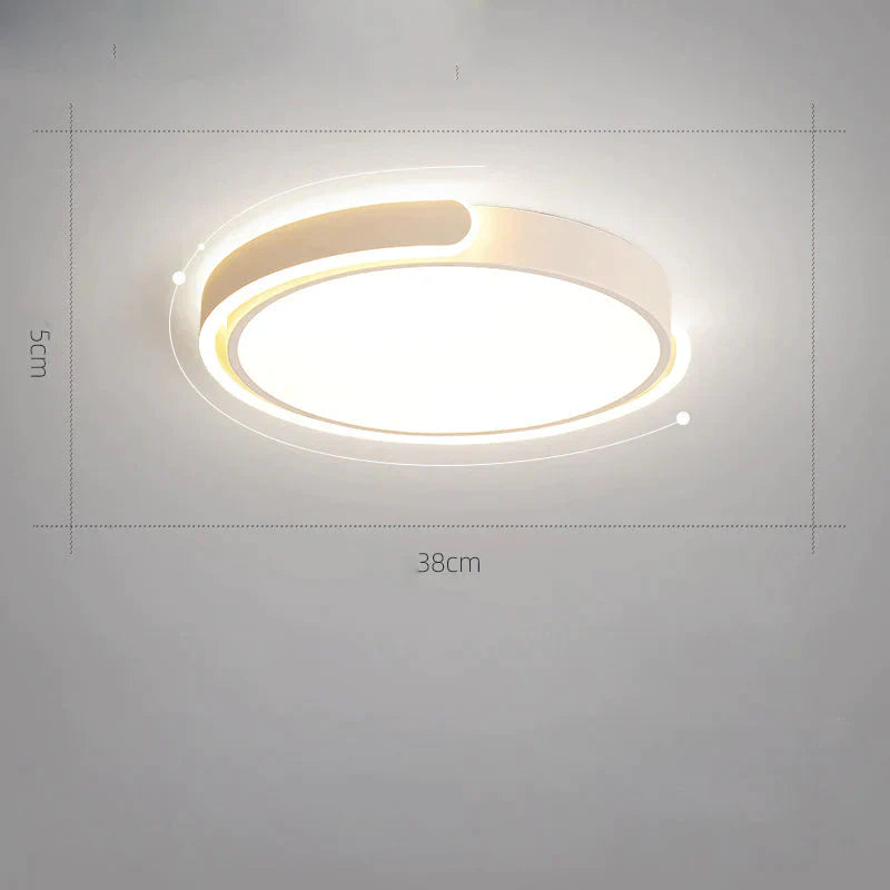 Bedroom Ceiling Lamp Warm Romantic Round Room Master Second Simple Modern Study Lamps Lvory White /