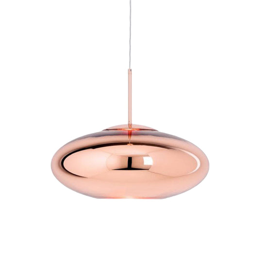 Modern Hanging Light Copper Globe Pendant Ceiling With Mirror Glass Shade Lighting