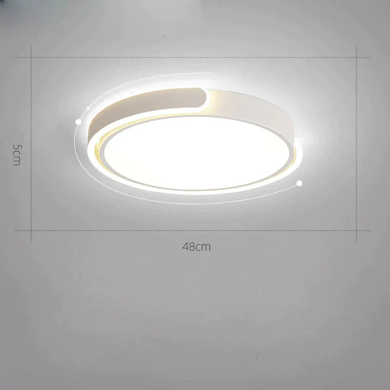 Bedroom Ceiling Lamp Warm Romantic Round Room Master Second Simple Modern Study Lamps Lvory White /