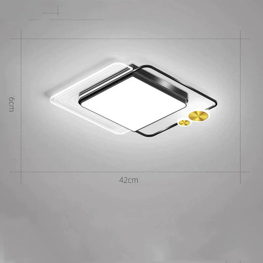 New Nordic Ceiling Lamp Creative A - L42Cm Xw42Cm Xh6Cm / White Light