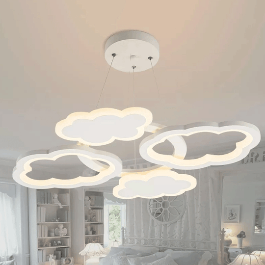 Lena’s Nordic Acrylic Cloud Led Bedroom Pendant - Warm/White Light Lighting
