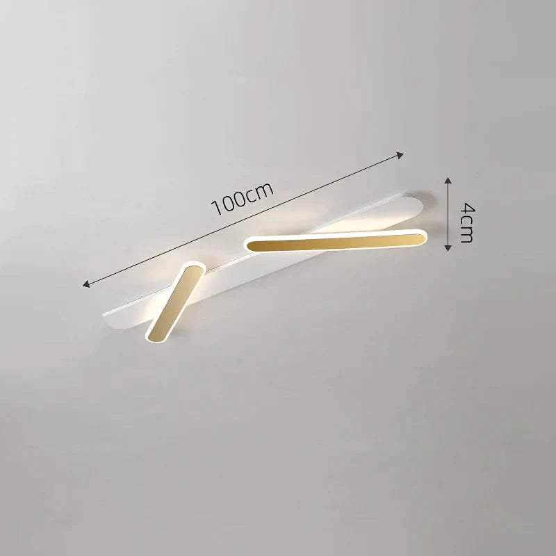 Long Corridor Porch Yang Table Lamp Led Ceiling Modern Simple Living Room Nordic Bedroom Gold / 2