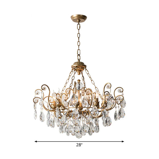 Candlestick Crystal Ceiling Chandelier Traditional 6/8/10 Lights Living Room Down Lighting Pendant