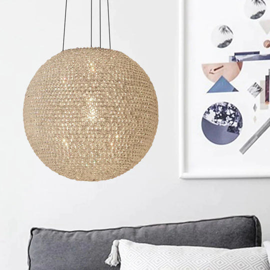 Metal White Chandelier Pendant Light Globe 2 Lights Minimalism Drop Lamp For Bedroom