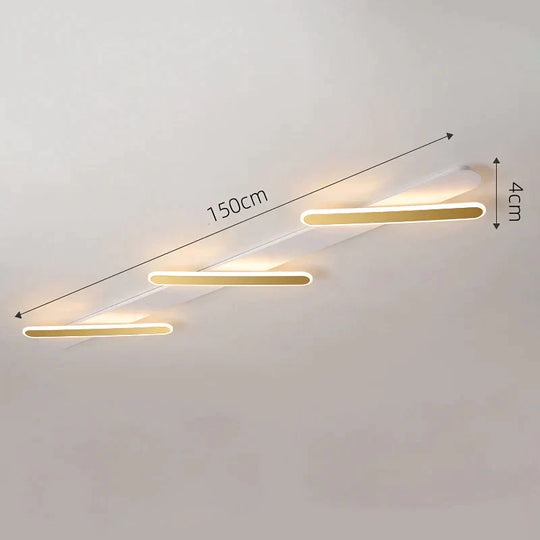 Long Corridor Porch Yang Table Lamp Led Ceiling Modern Simple Living Room Nordic Bedroom Gold / 3