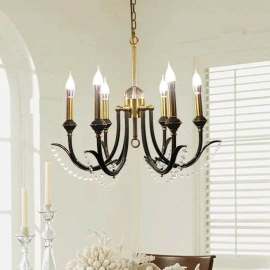 Open Bulb Suspension Lighting Traditional Metal 6/8 Lights Gold Finish Chandelier Pendant Light