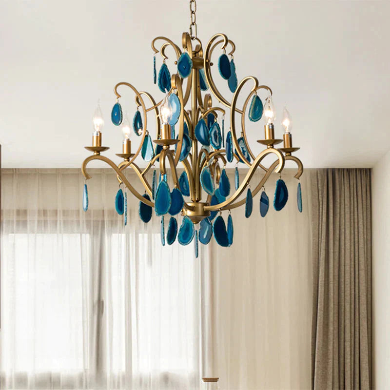 Metal Candelabra Ceiling Chandelier Rural 5/9/12 Lights Dining Room Hanging Pendant Light In