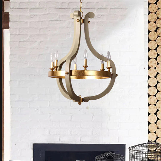 Wood Bend Chandelier Lamp Contemporary 6/12 Bulbs Gold Pendant Lighting Fixture With Adjustable