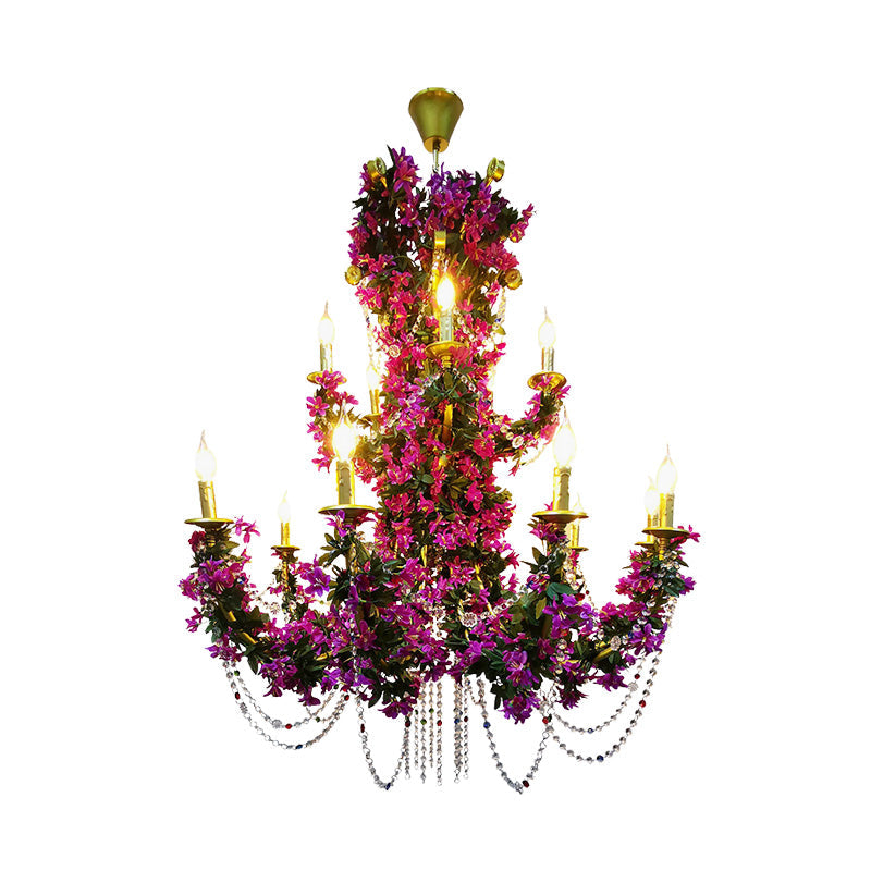 Lison - Purple Candle Restaurant Led Lily Down Lighting