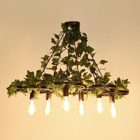 Irã¨ne - 6 - Head 3/6 Heads Plant Ceiling Chandelier With Bare Bulb Metal Industrial Restaurant