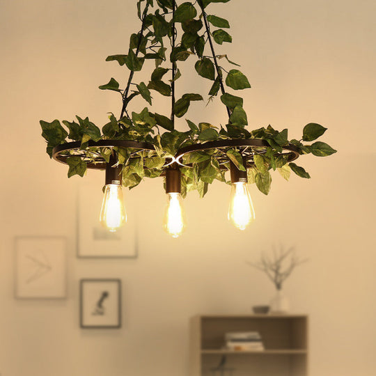 Irã¨ne - 6 - Head 3/6 Heads Plant Ceiling Chandelier With Bare Bulb Metal Industrial Restaurant