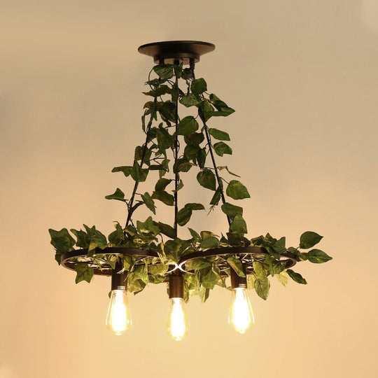 Irã¨ne - 6 - Head 3/6 Heads Plant Ceiling Chandelier With Bare Bulb Metal Industrial Restaurant