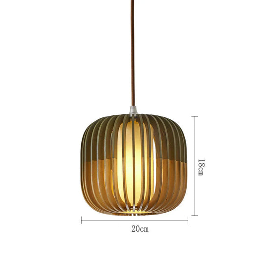 Simple Solid Wood Nordic Pendant 200*180Mm / No Light Source