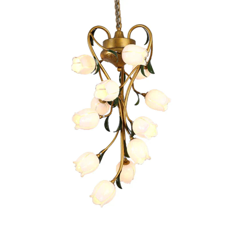 American Garden Brass Blossom Living Room 12 Bulbs Led Pendant Lighting Fixture