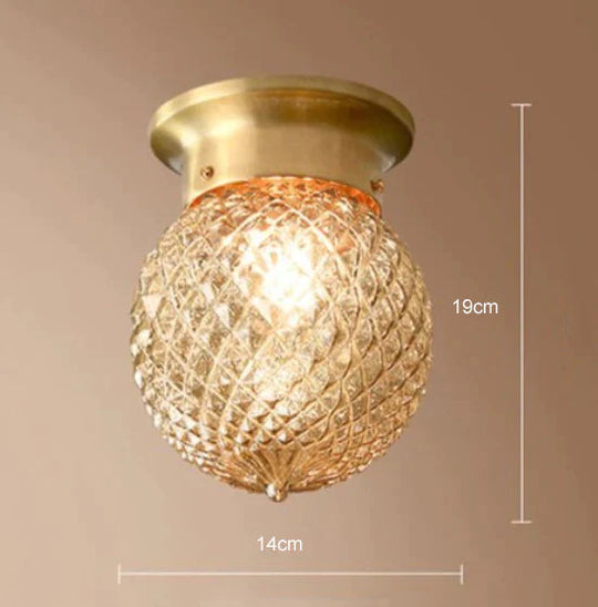 Modern Minimalist Creative All - Copper Corridor Aisle Light Stair Balcony Ceiling Lamp B / Without