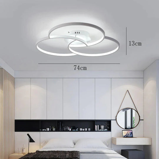 Nordic 3 - Ring Led Ceiling Lamp - A Simple Yet Luxurious Addition To Your Living Room Or Bedroom