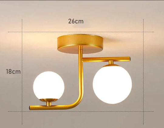 Modern Minimalist Bedside Aisle Stair Lighting Ceiling Gold - Tricolor Light