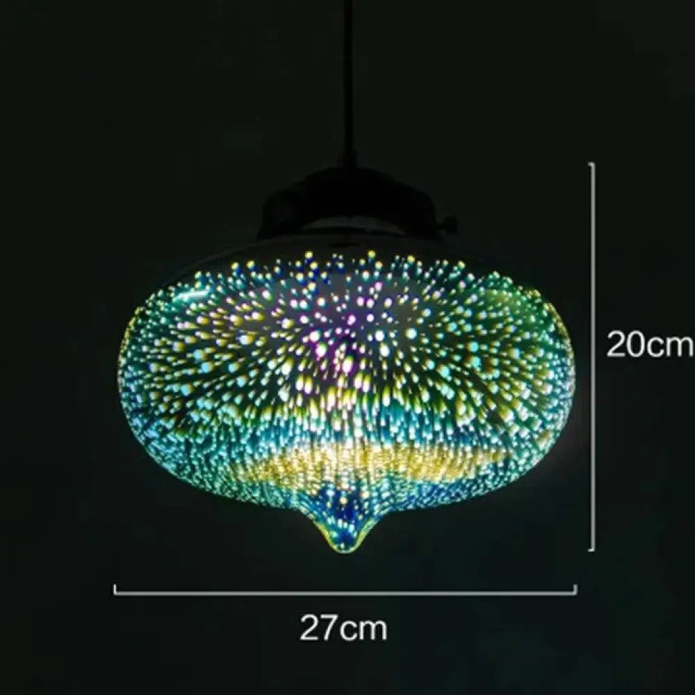3D Fireworks Glass Pendant Lamp Colorful Ball Hanging For Hotel Living Room Dining Light D