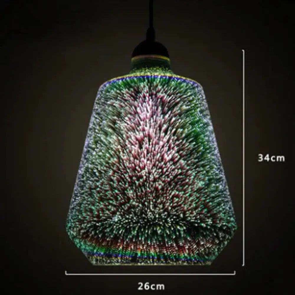 3D Fireworks Glass Pendant Lights Sparkling Led Hanging Ball Firework Lampshade Lamp For Loft
