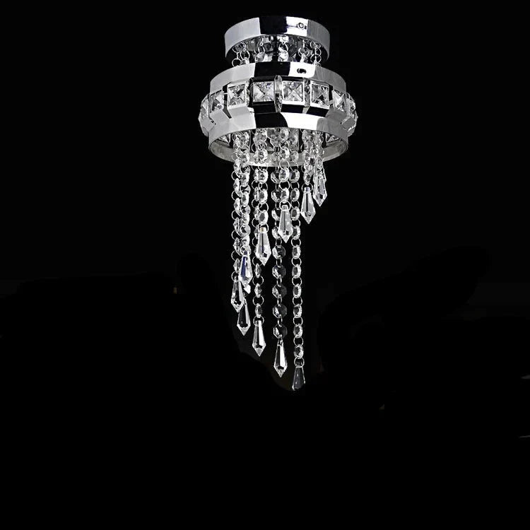 Led Ceiling Light Simple Round Crystal Bar Creative Living Room Bedroom Dining Corridor Aisle