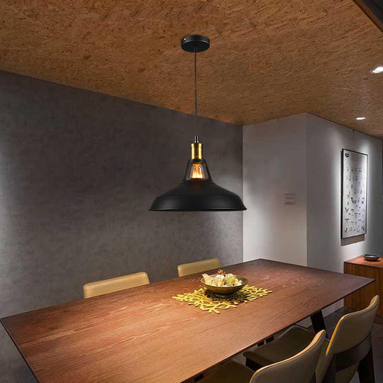Farmhouse Style Dining Room Ceiling Light Fixture In Black/White/White Black / 10.5’ Pendant