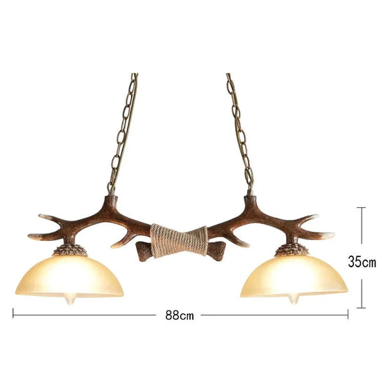 Personalized Antique Creative Glass Antler Chandelier In Living Room And Dining As Show Pendant