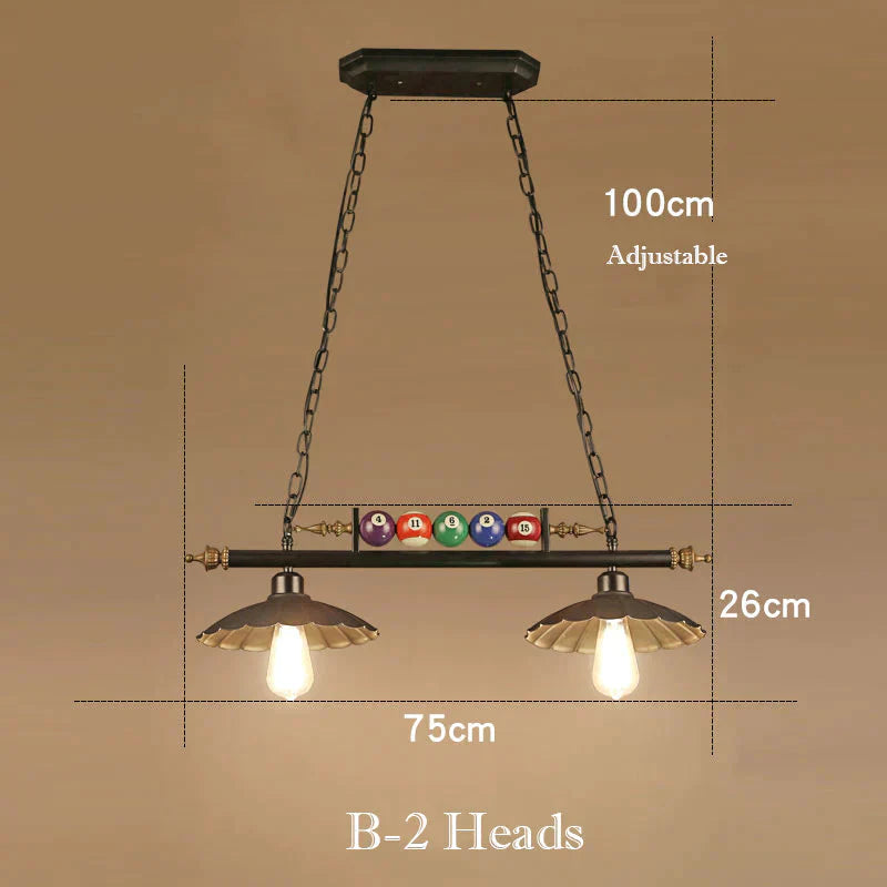 American Retro Chandelier Decoration Creative Personality Nostalgic Lamps B - 2 Heads Pendant