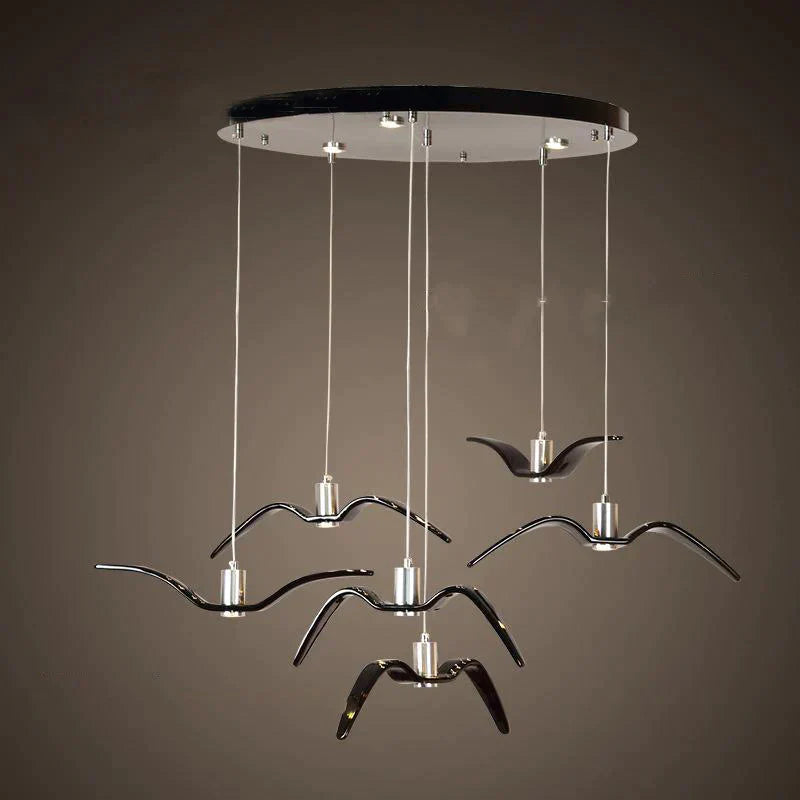 Nordic Chandelier Restaurant Three Creative Lights Modern Minimalist Led Bar Table Dining Room