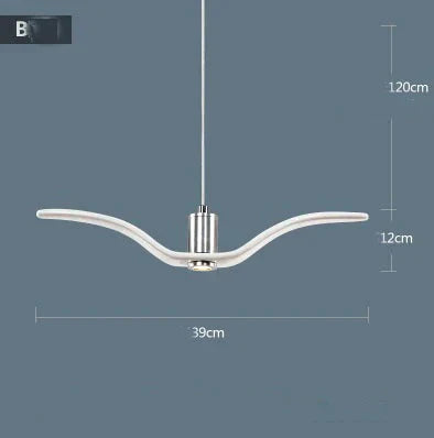 Nordic Chandelier Restaurant Three Creative Lights Modern Minimalist Led Bar Table Dining Room