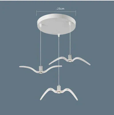 Nordic Chandelier Restaurant Three Creative Lights Modern Minimalist Led Bar Table Dining Room