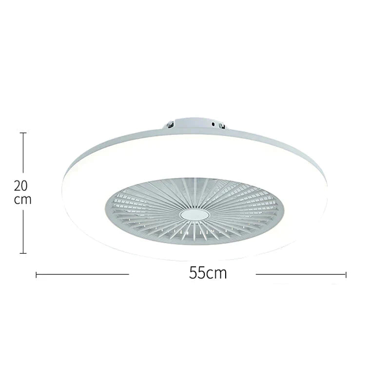 Bedroom Ceiling Light Macaron Invisible Fan Lamp Led