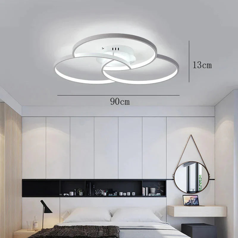 Nordic 3 - Ring Led Ceiling Lamp - A Simple Yet Luxurious Addition To Your Living Room Or Bedroom