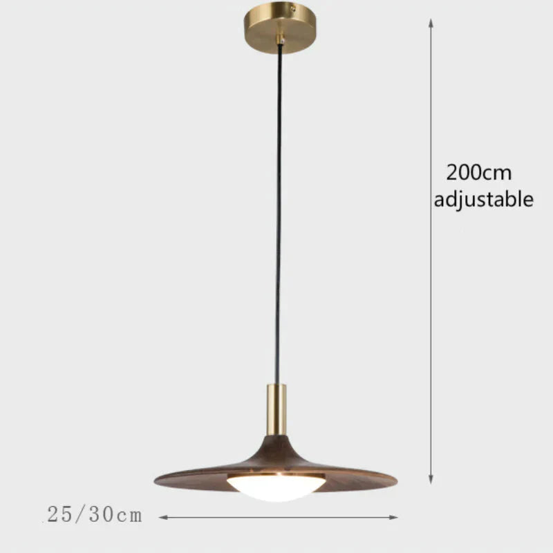 The Black Walnut Dining Room Bedroom Has A Simple Nordic Chandelier At Head Of Bed Pendant