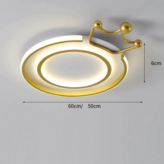 Modern Minimalist Study Lamp Led Creative Crown Ceiling L / White Light