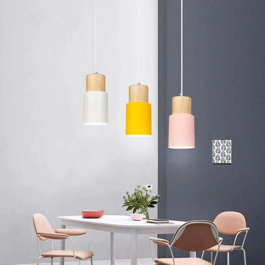 Modern Pendant Lights Nordic Wood Light Loft Lamps E27 For Dinning Room Home Decoration Restaurant