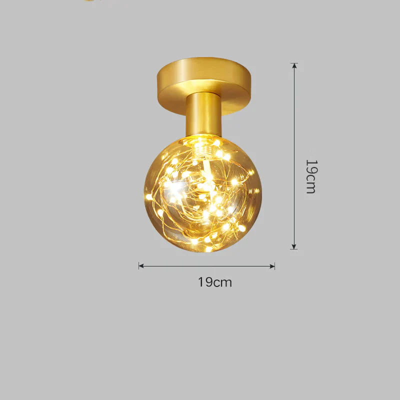All Copper Creative Sky Star Led Lamp Ceiling