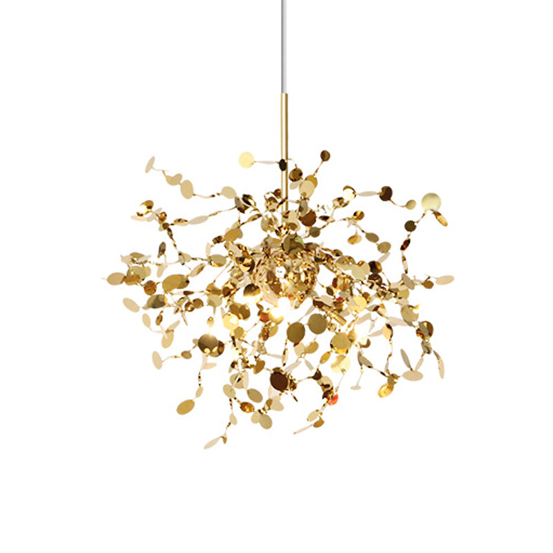 Emery - Gold Starburst Pendant Light Modernism Metal Led Hanging Ceiling For Living Room