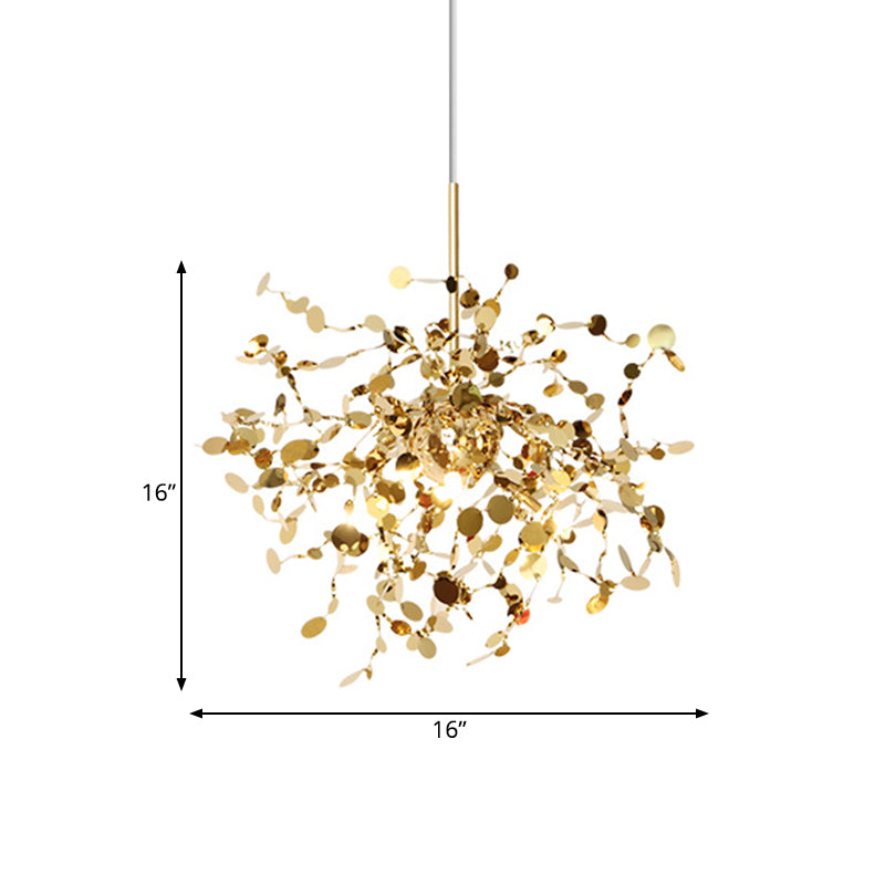 Emery - Gold Starburst Pendant Light Modernism Metal Led Hanging Ceiling For Living Room