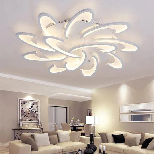 Remote Control Led Ceiling Lights With Ultra - Thin Acrylic Flush Mount Lamp