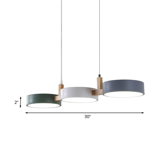 Alkes - Metal Cylinder Multi Light Pendant Nordic Ceiling Lamp
